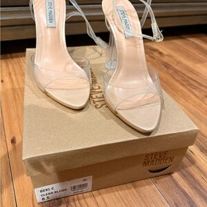Steve Madden Transparent Nude Heels